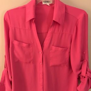 Express Pink Portofino button down shirt